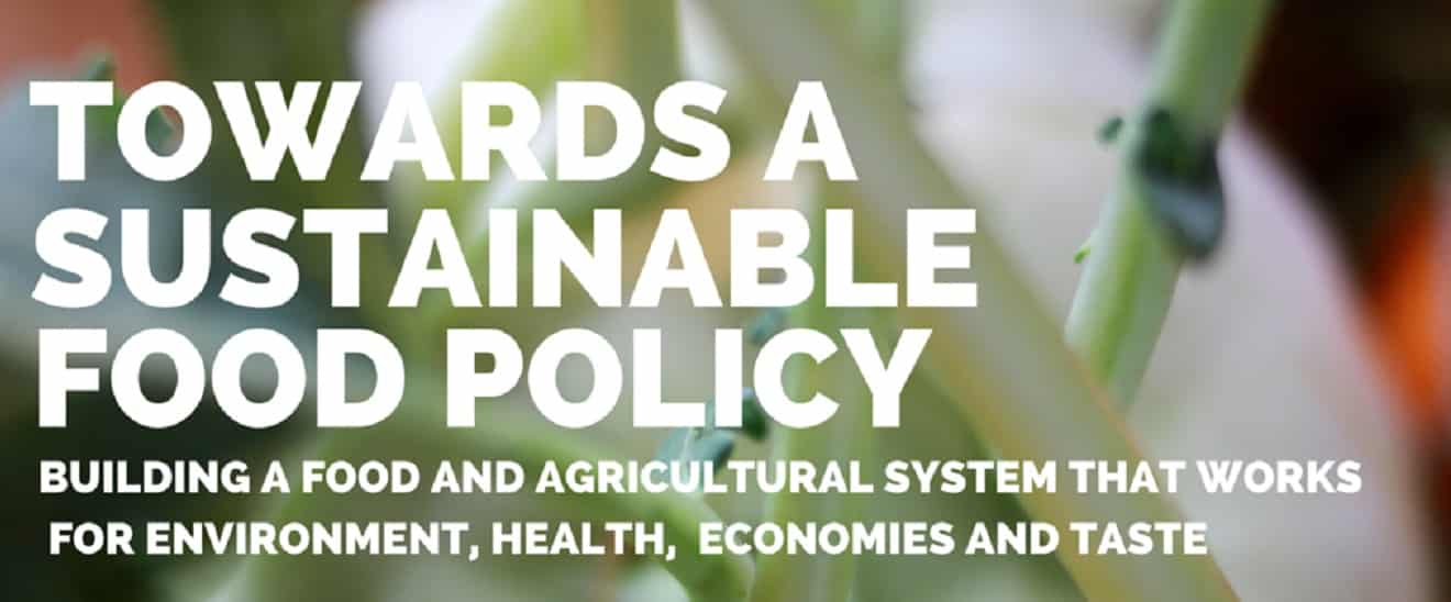 Towards a Sustainable Food Policy